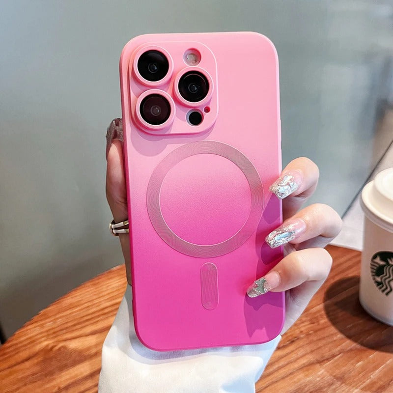 SILICONE MAGSAFE 'DEEP ROSE' PHONE CASE FOR APPLE