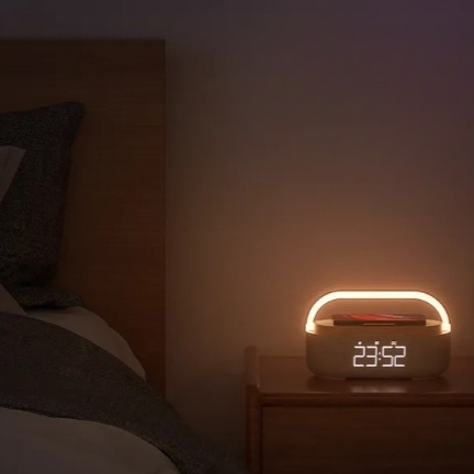 wireless charger, front side next to bed